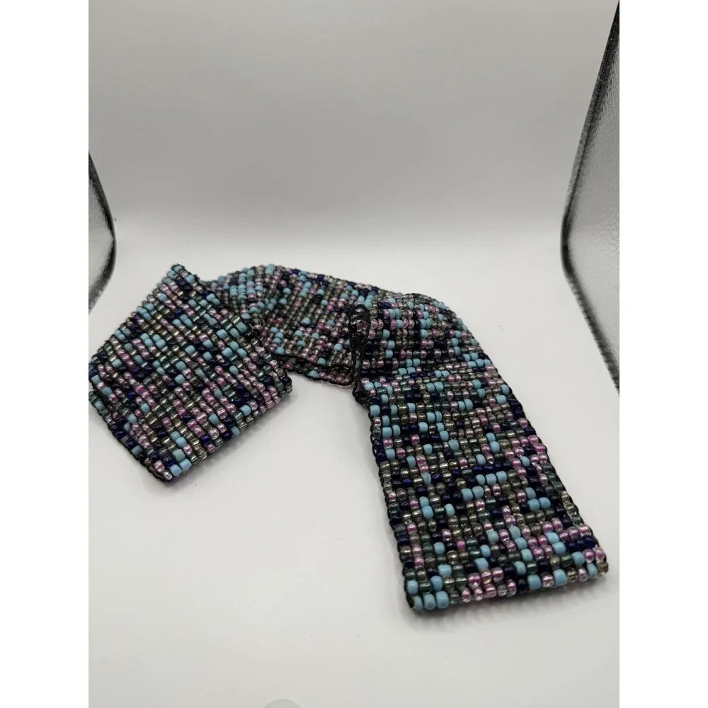 Vintage Glass‎ Seed Bead Stretch Belt Multicolor Boho southwest One Size